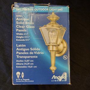 Polished Solid Brass Decorative Out Door Light Fixture Lighting NIB